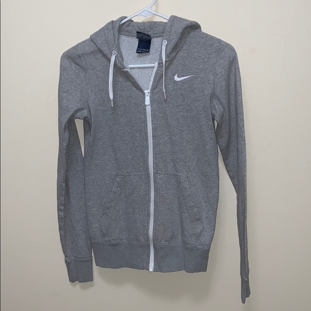 Nike Zipped Hoodie Gray Size XS